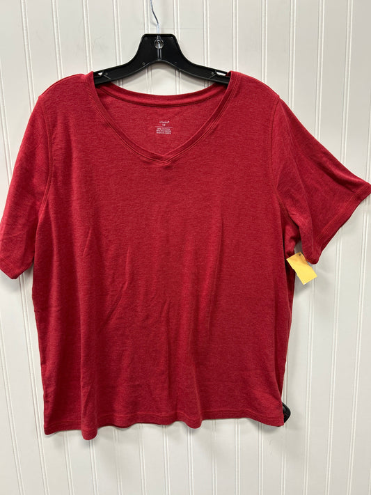 Top Ss Basic By Cj Banks In Red, Size:1X