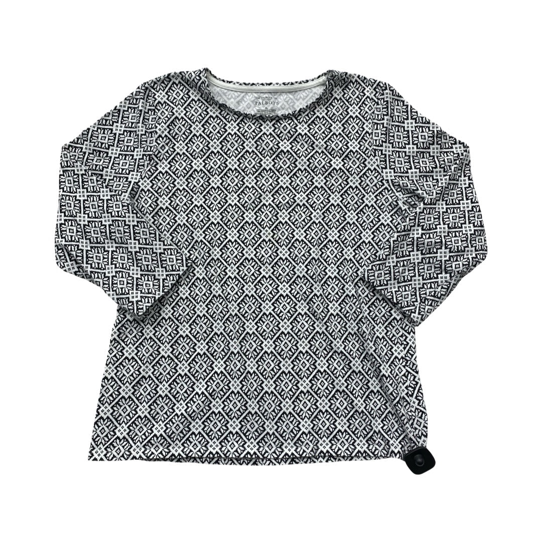 Top Ls By Talbots In Black & White, Size:Xl