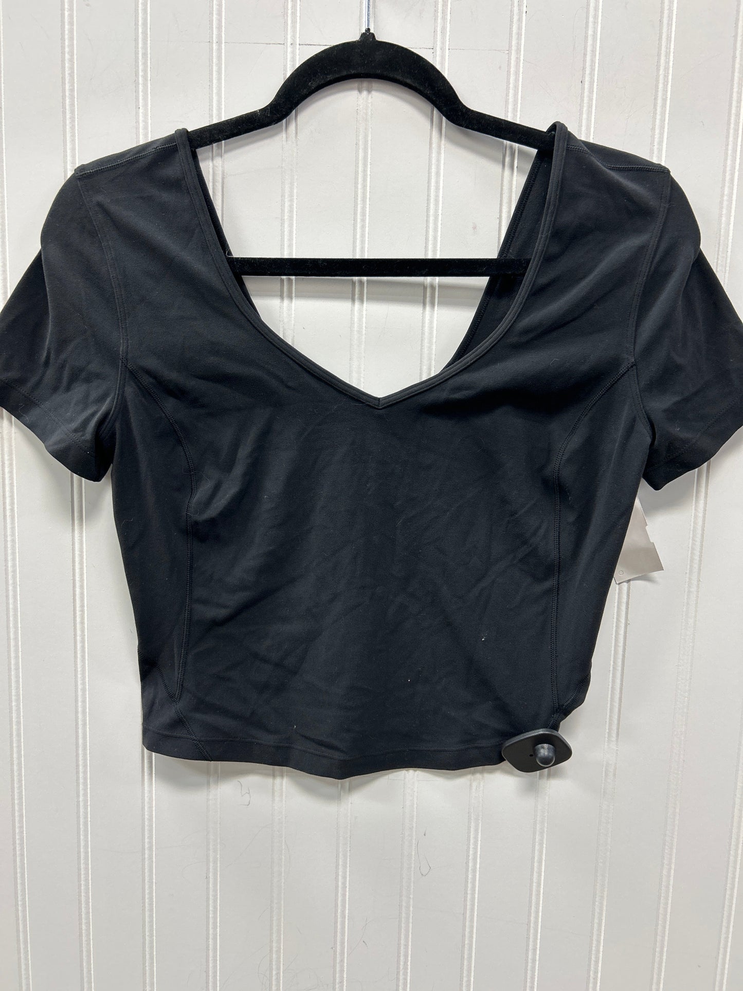 Athletic Top Ss By Lululemon In Black, Size:S