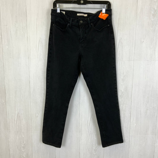 Jeans Skinny By Levis In Black Denim, Size: 8