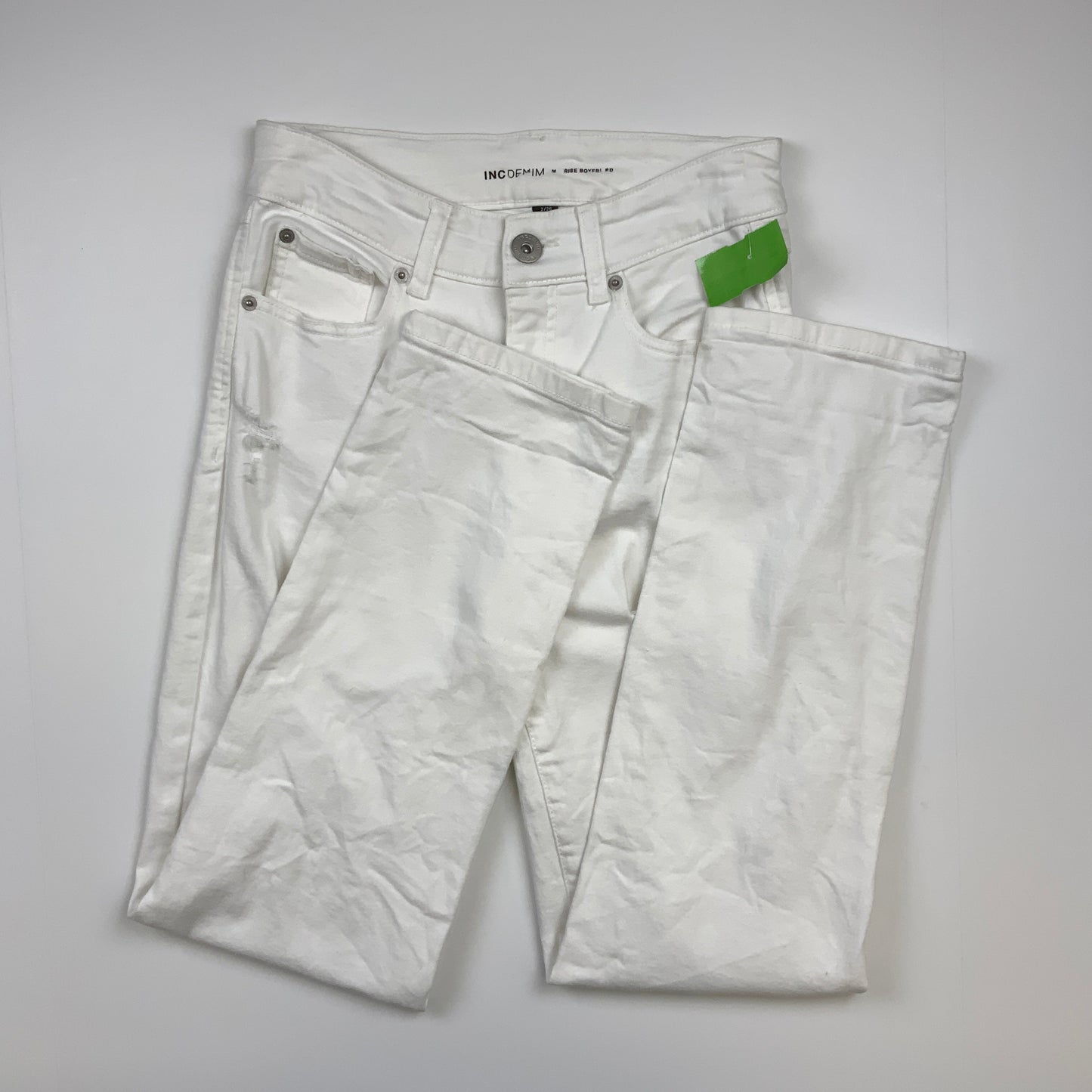 White Denim Jeans Boyfriend Inc, Size 2