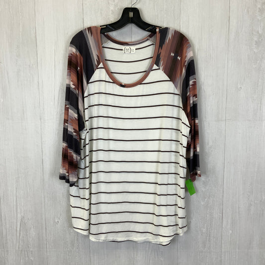Striped Pattern Top 3/4 Sleeve Maurices, Size 2x