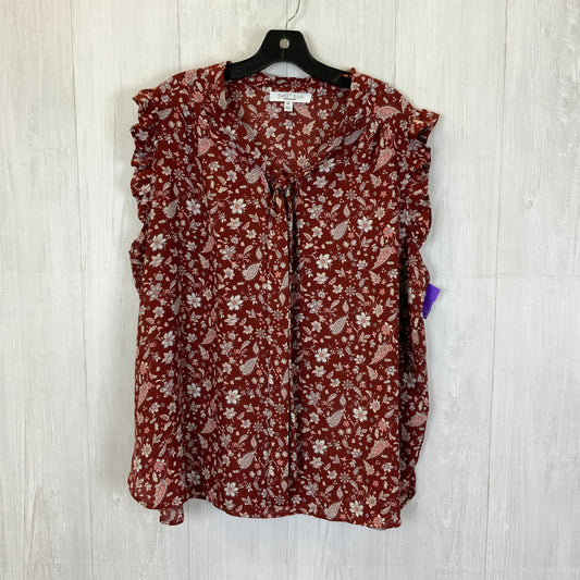 Red Top Sleeveless Sweet Rain, Size 3x