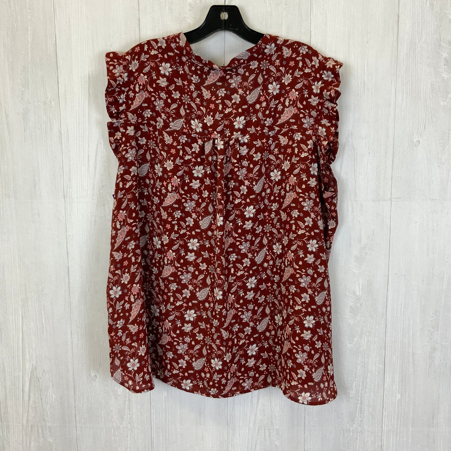 Red Top Sleeveless Sweet Rain, Size 3x