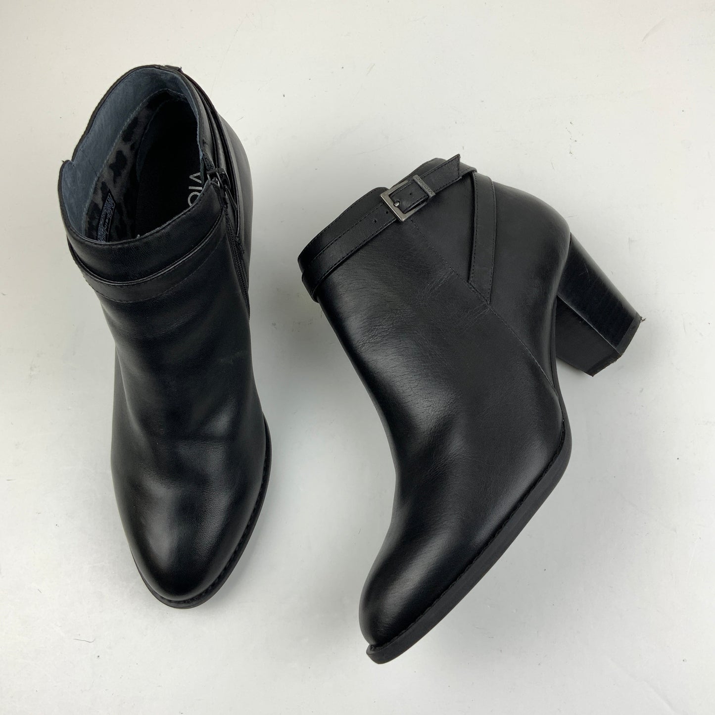 Black Boots Ankle Heels Vionic, Size 9