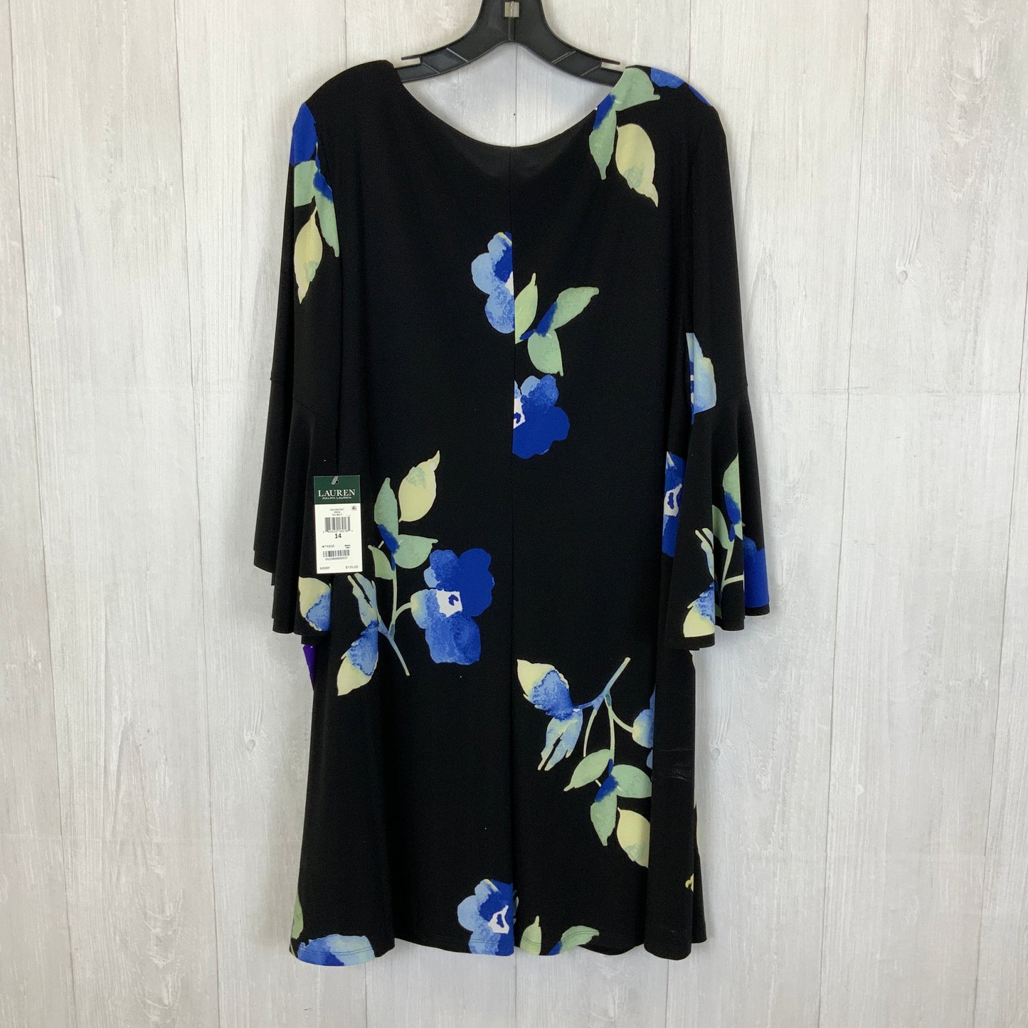 Dress Work By Lauren By Ralph Lauren In Black & Blue, Size: L