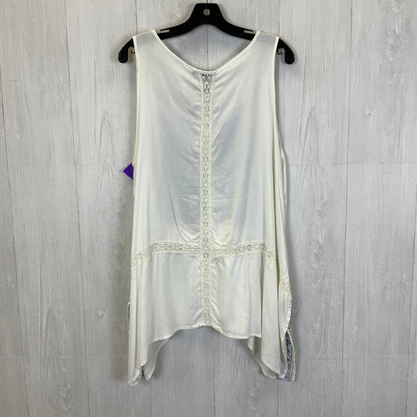 White Tank Top Karen Kane, Size Xl