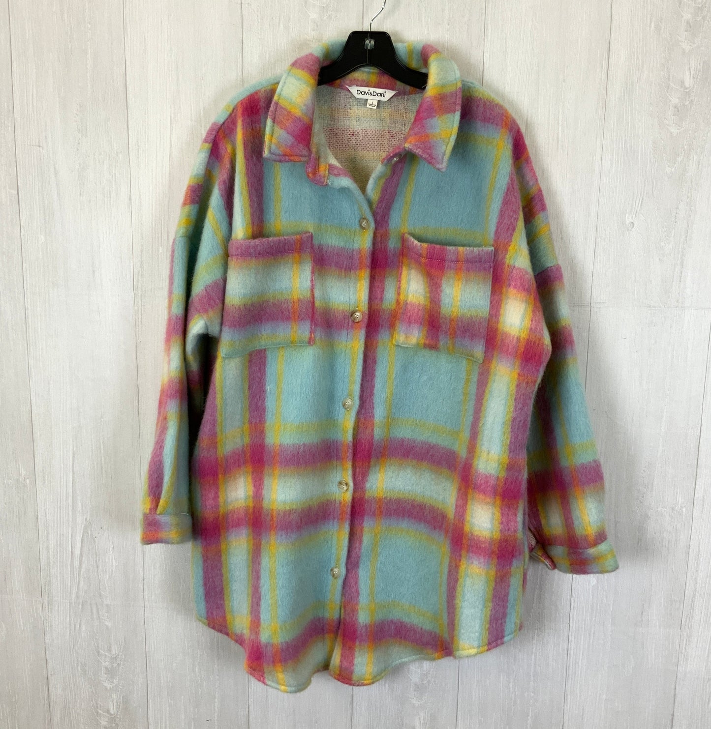 Jacket Shirt By Davi & Dani In Multi-colored, Size: L