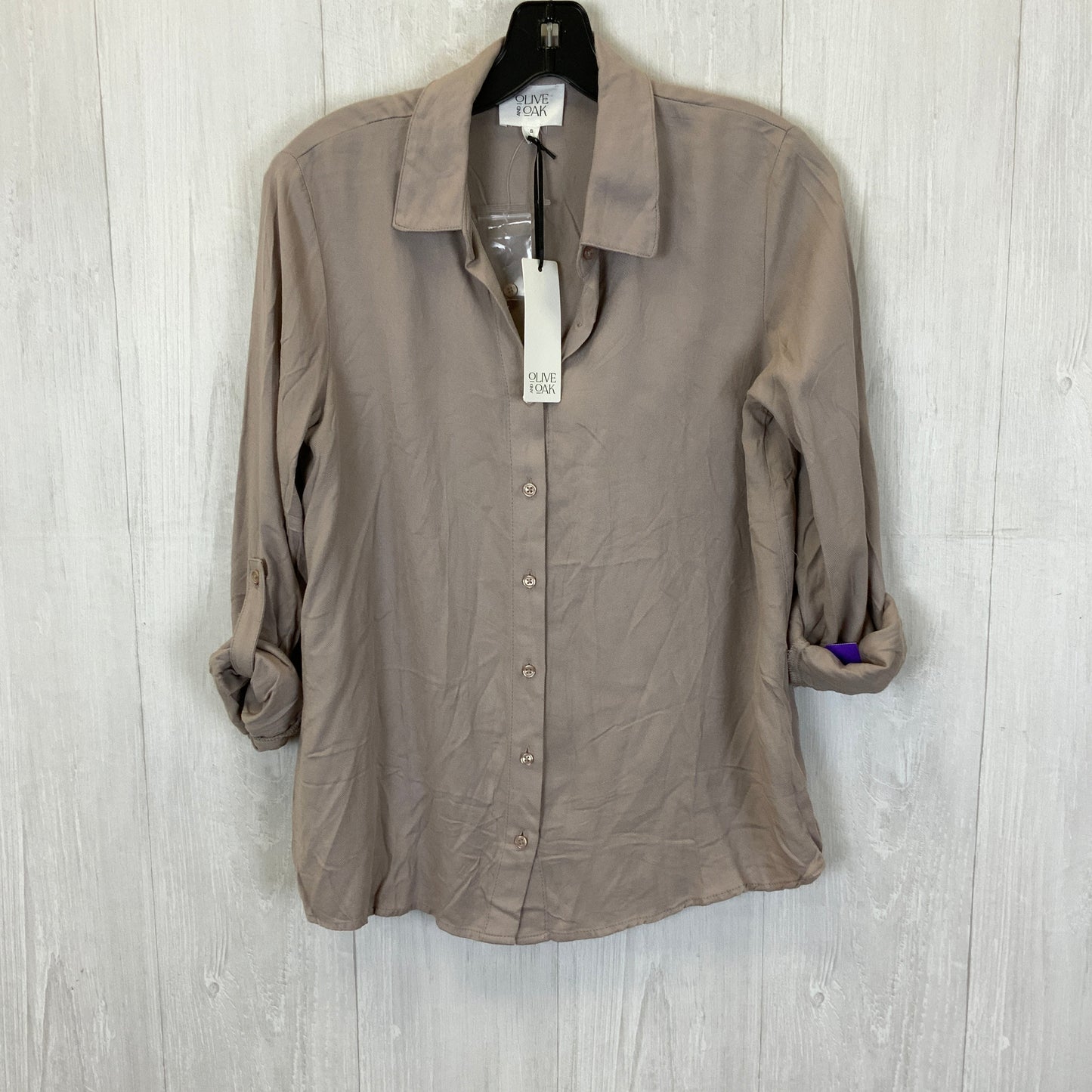 Blouse 3/4 Sleeve By Olive And Oak In Tan, Size: S