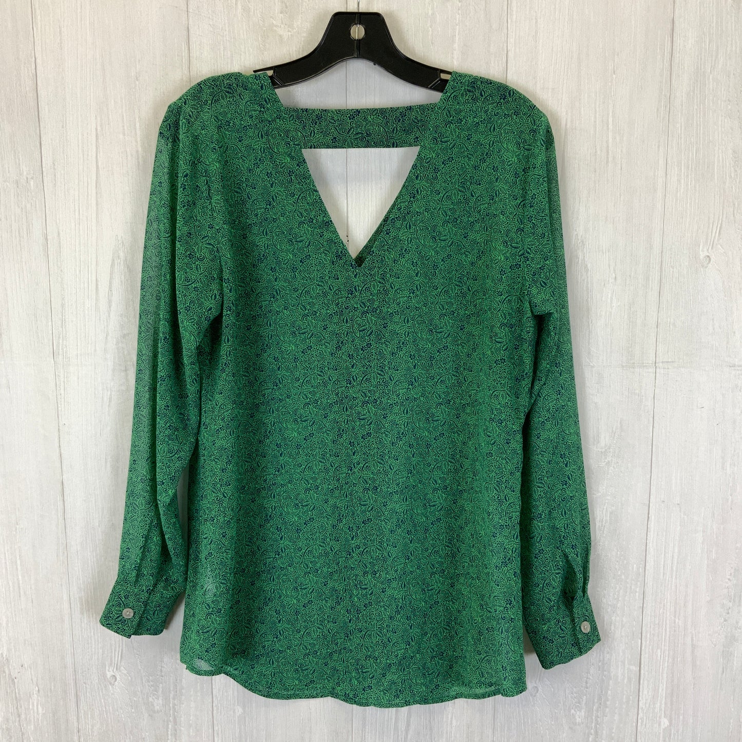 Blouse Long Sleeve By Cabi In Green, Size: S