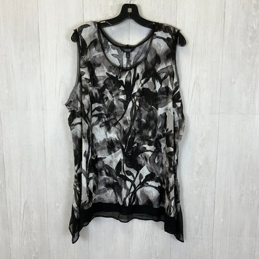 Black & White Tank Top Simply Vera, Size 2x