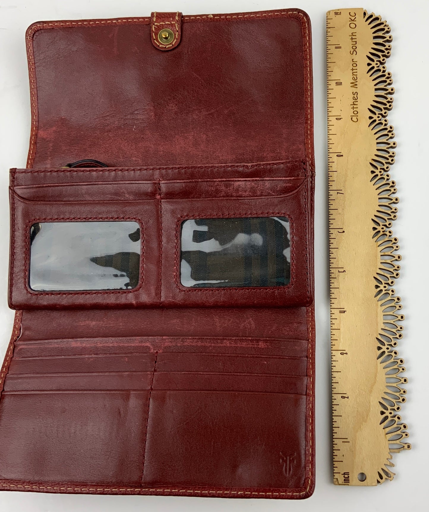 Wallet Leather By Frye, Size: Large