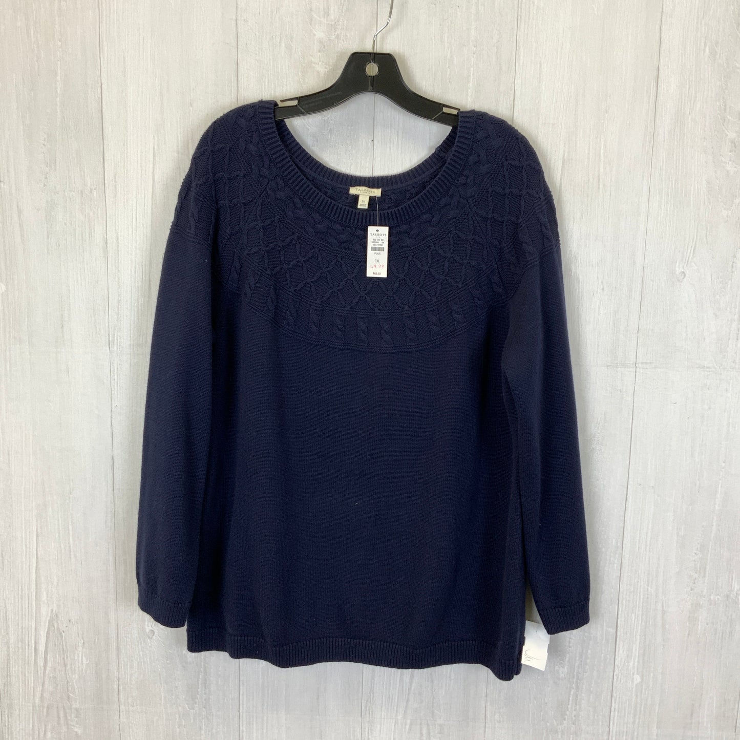 Sweater By Talbots In Navy, Size: 1x