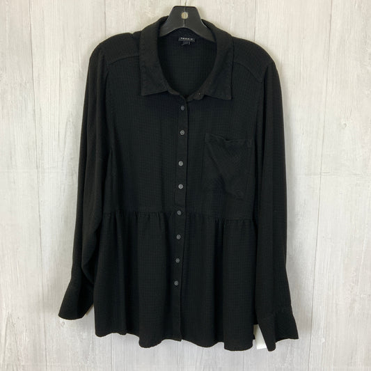 Blouse Long Sleeve By Torrid In Black, Size: 2x