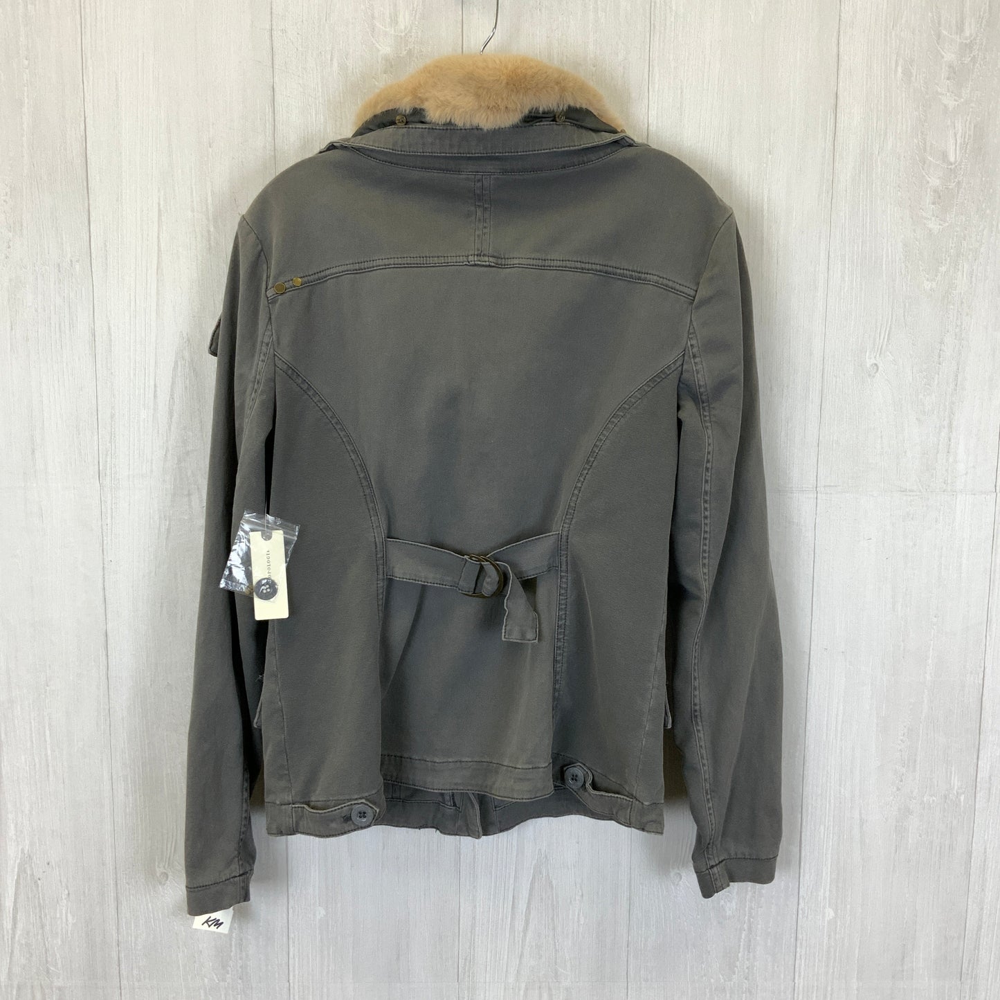 Jacket Moto By Marrakech In Grey, Size: L