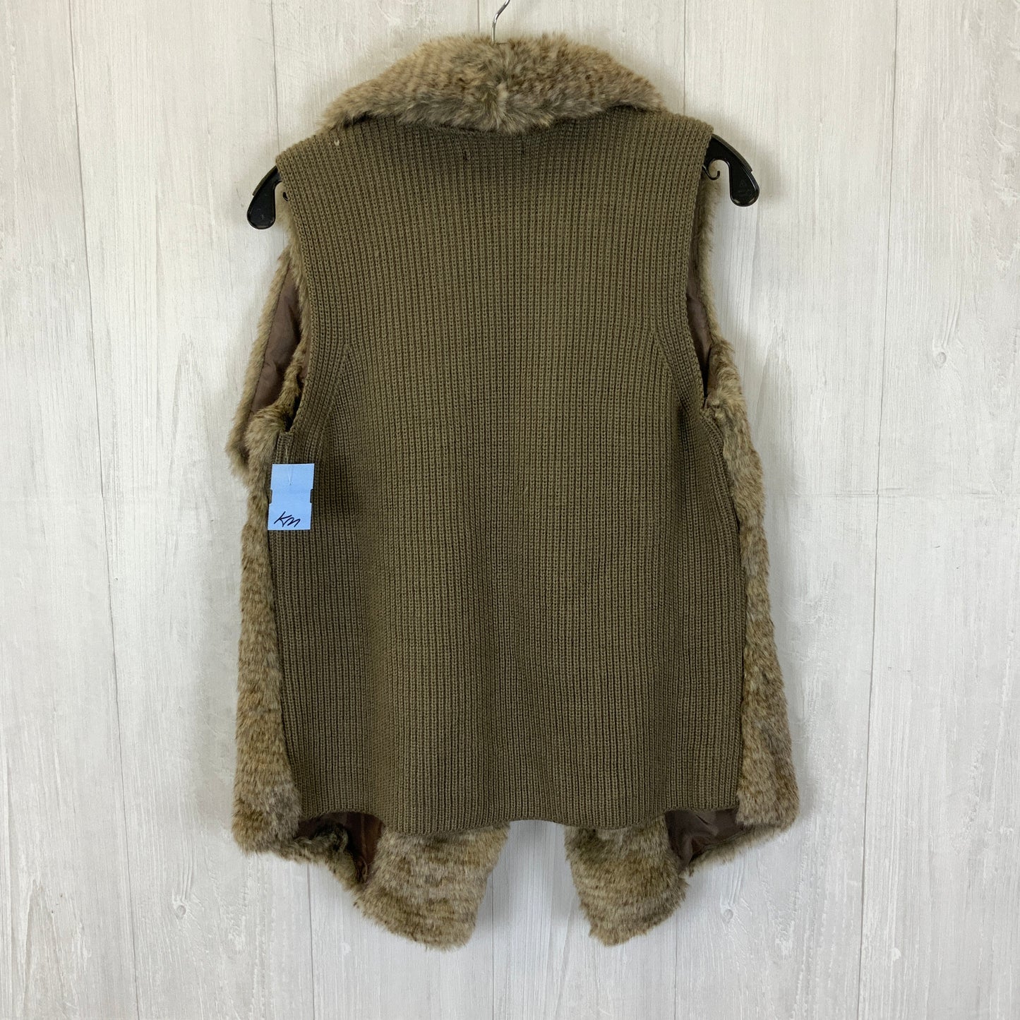 Vest Faux Fur & Sherpa By Maurices In Brown, Size: L