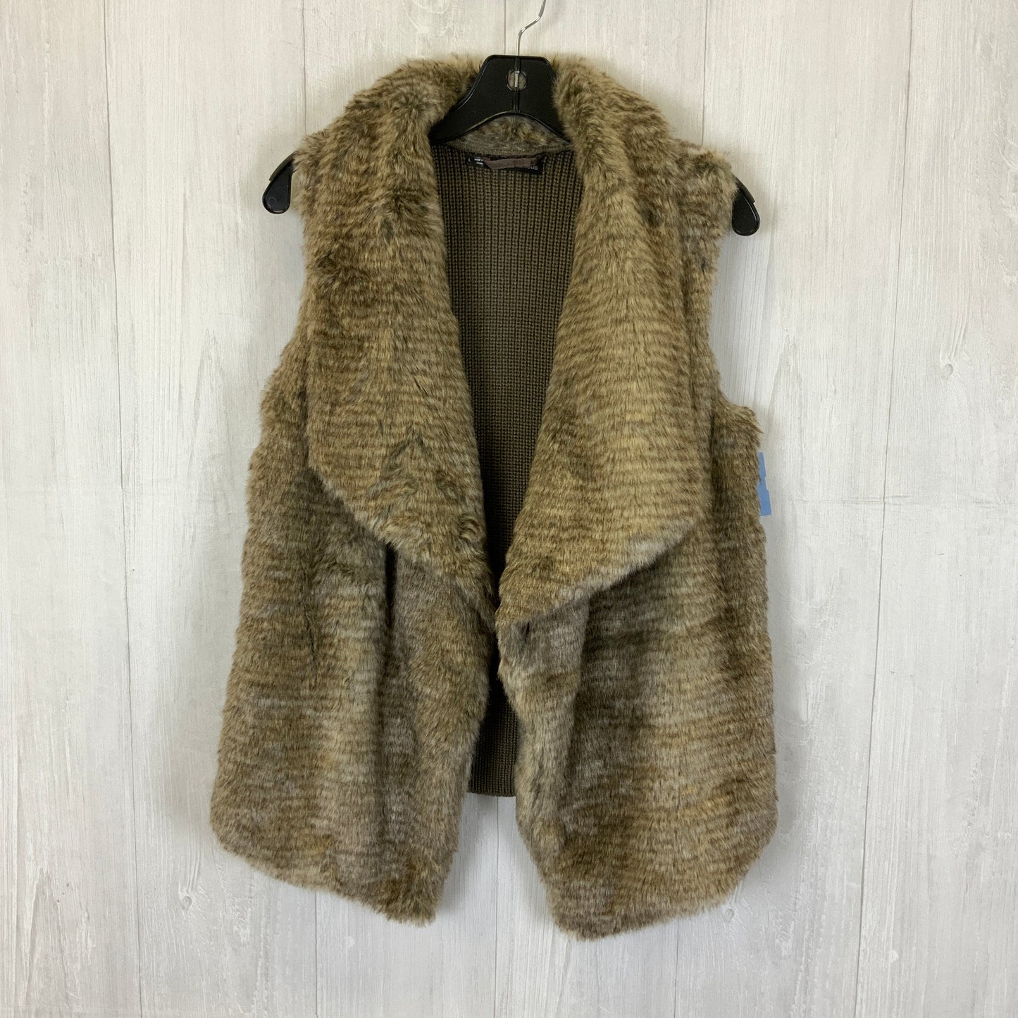 Vest Faux Fur & Sherpa By Maurices In Brown, Size: L