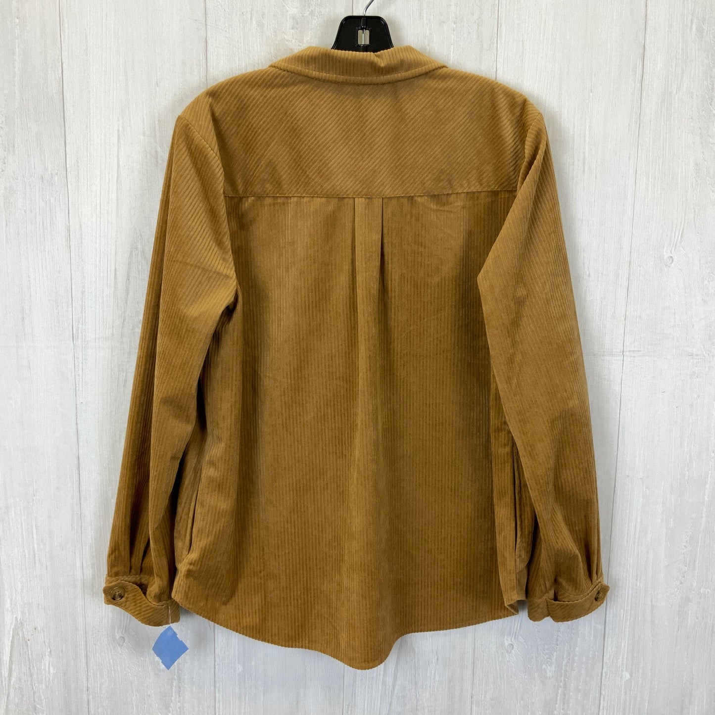 Blouse Long Sleeve By Democracy In Brown, Size: M