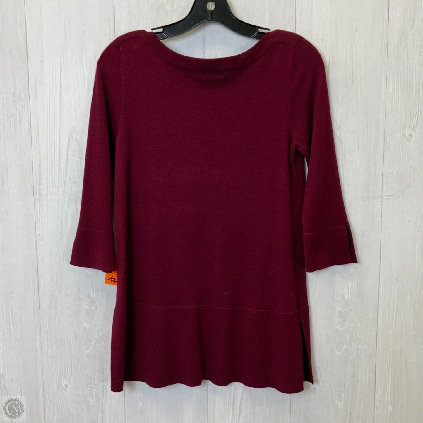 Top Long Sleeve By Roz And Ali In Maroon, Size: Xsp