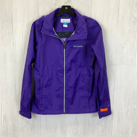 Jacket Windbreaker By Columbia In Purple, Size: M