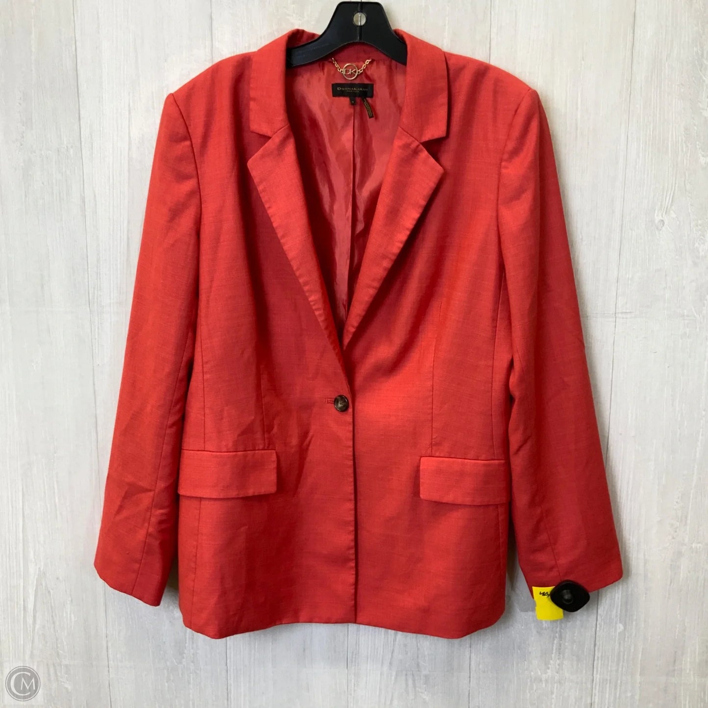 Blazer By Donna Karan In Coral, Size: Xl