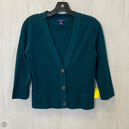 Cardigan By Chaps In Teal, Size: M