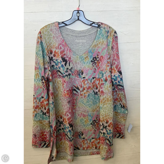 Tunic Long Sleeve By Soft Surroundings In Grey, Size: L