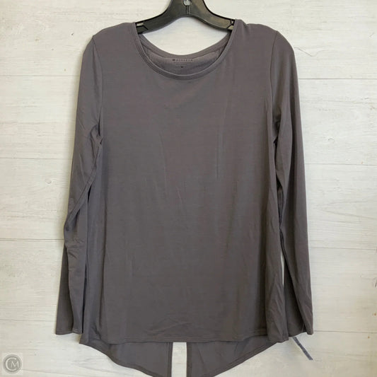 Athletic Top Long Sleeve Crewneck By Athleta In Grey, Size: M