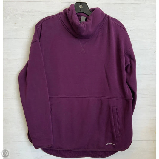 Sweatshirt Collar By Eddie Bauer In Purple, Size: M