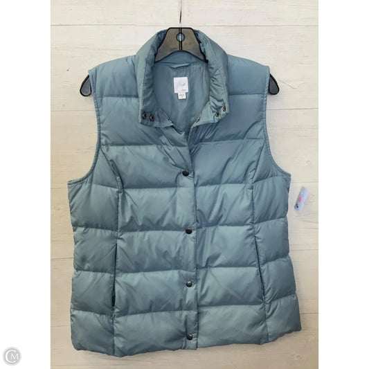 Vest Puffer & Quilted By J. Jill In Blue, Size: M