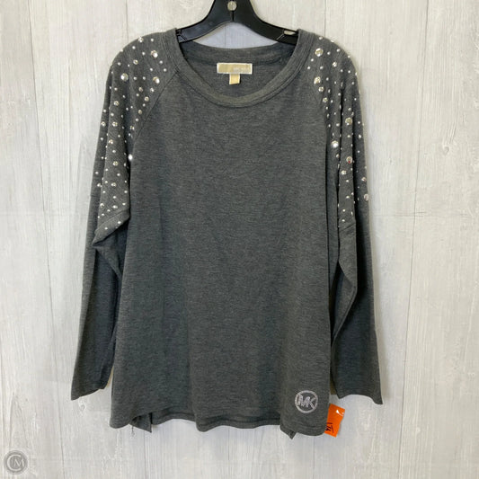 Top Long Sleeve Basic By Michael By Michael Kors In Grey, Size: 1x