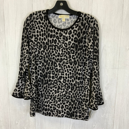 Top Long Sleeve By Michael By Michael Kors In Animal Print, Size: S