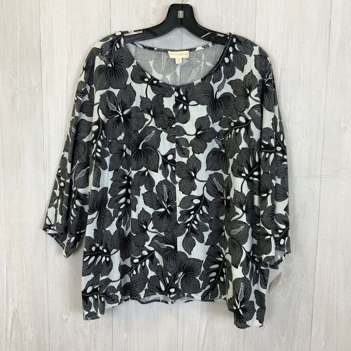 Top 3/4 Sleeve By Cynthia Rowley  Size: 2x