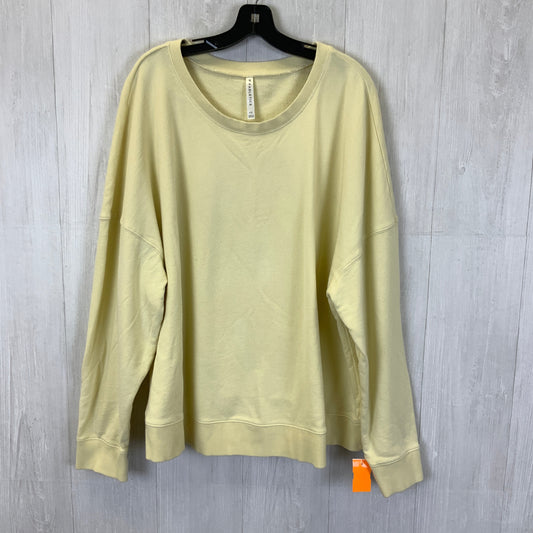 Sweatshirt Crewneck By Fabletics In Yellow, Size: 4x