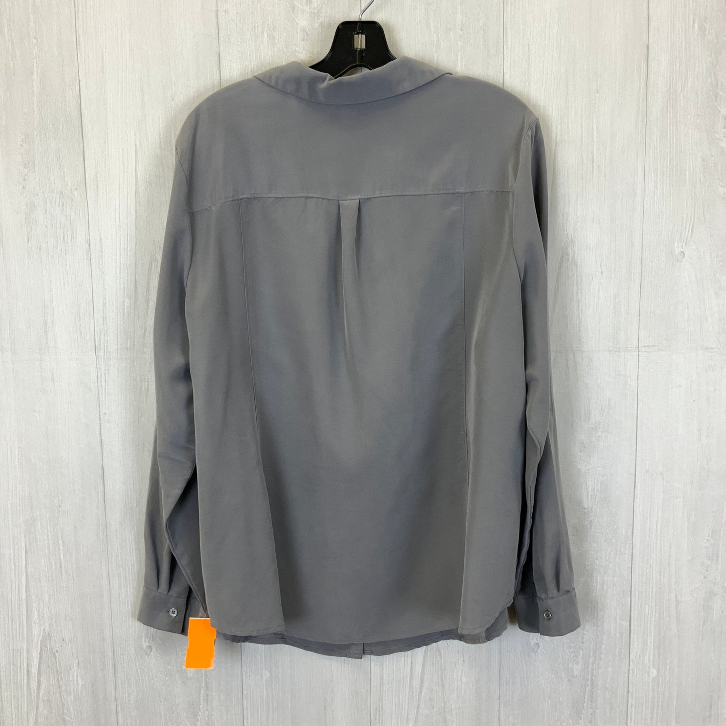 Grey Blouse Long Sleeve Roz And Ali, Size 2x