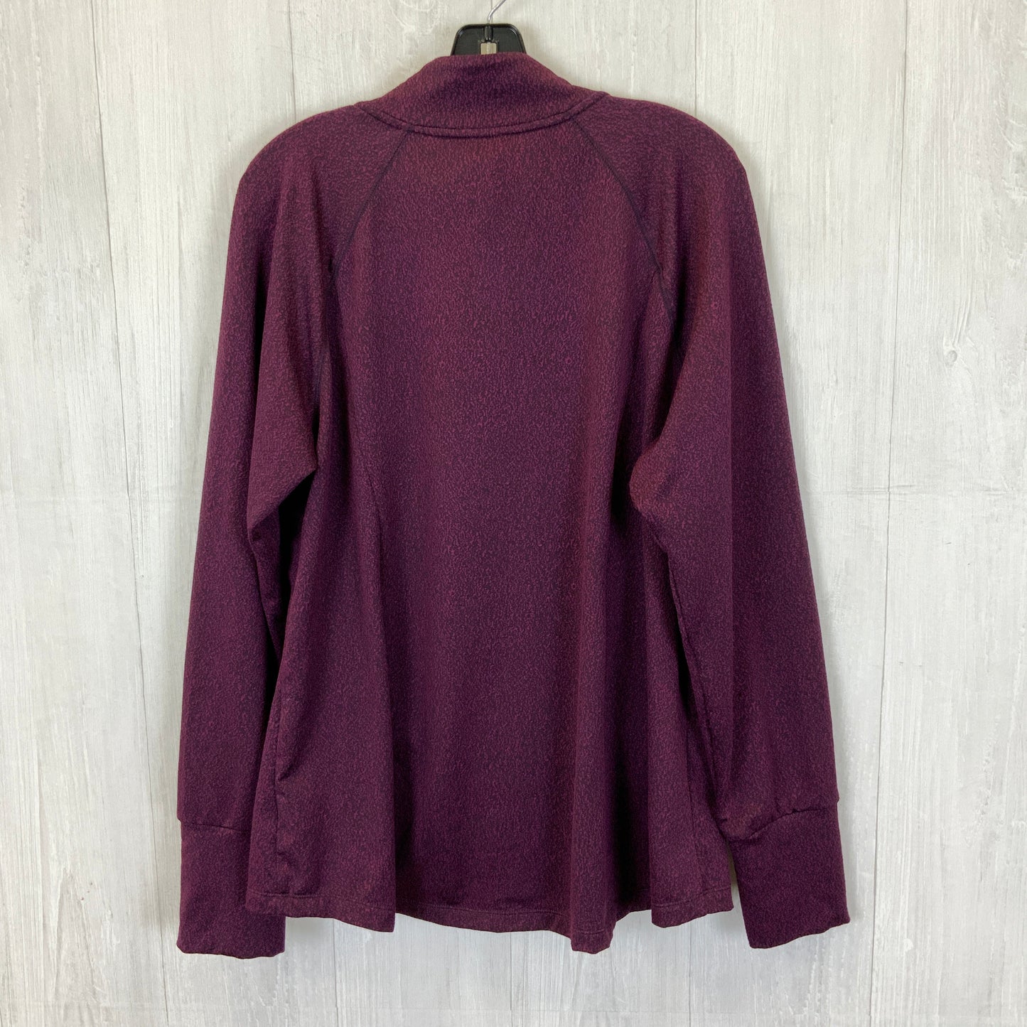 Purple Athletic Top Long Sleeve Collar Avia, Size Xxl