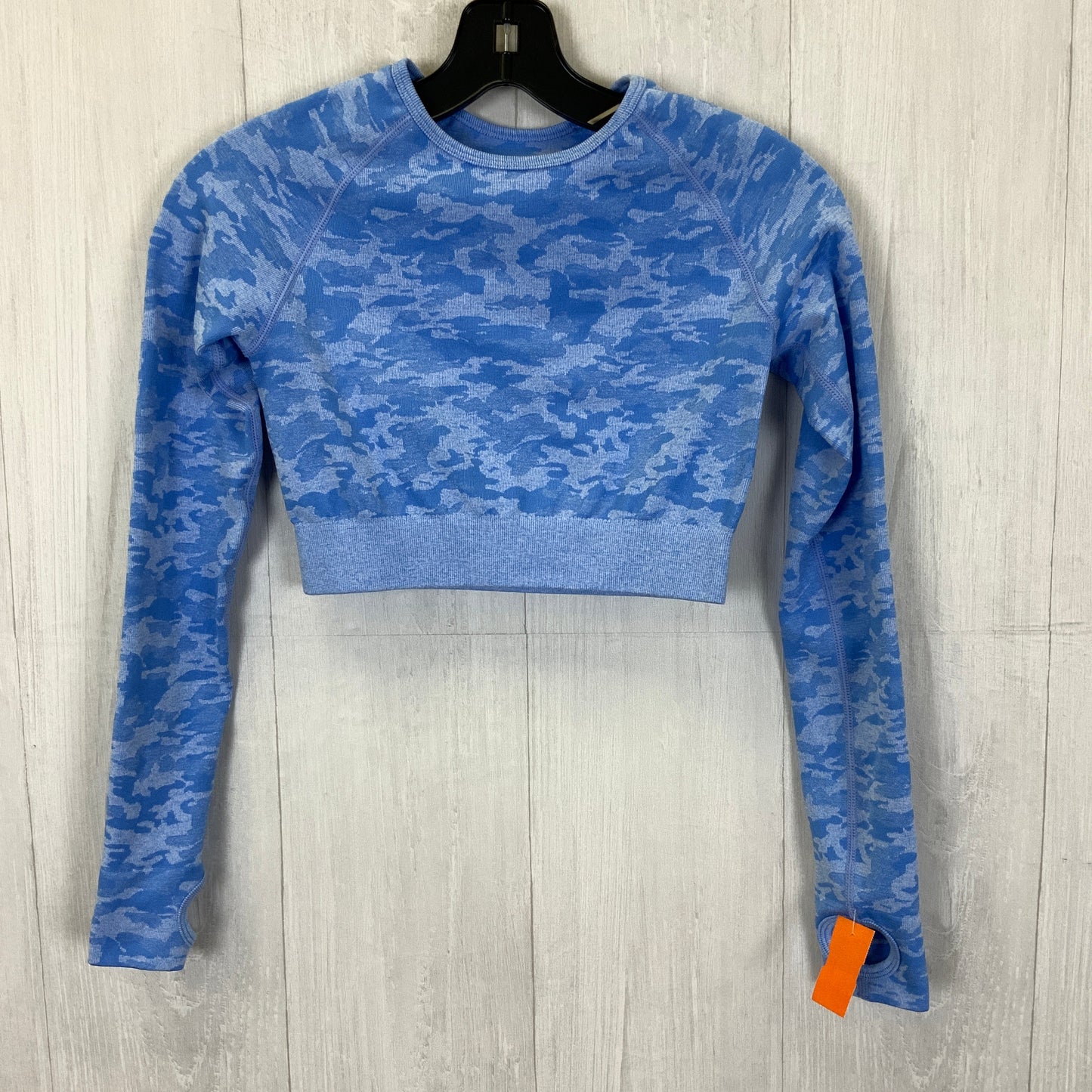 Blue Athletic Top Long Sleeve Crewneck Clothes Mentor, Size S
