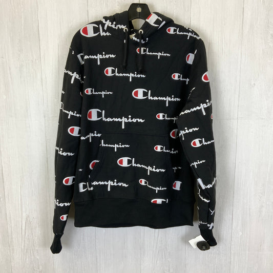 Sweatshirt Hoodie By Champion In Black, Size: M