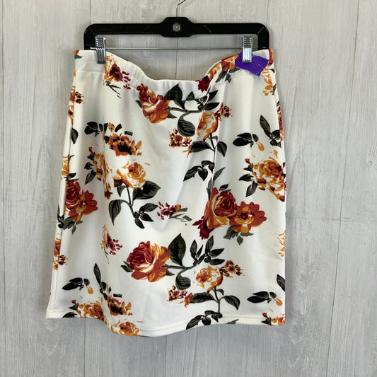 Floral Print Skirt Set 2pc Shein, Size 3x