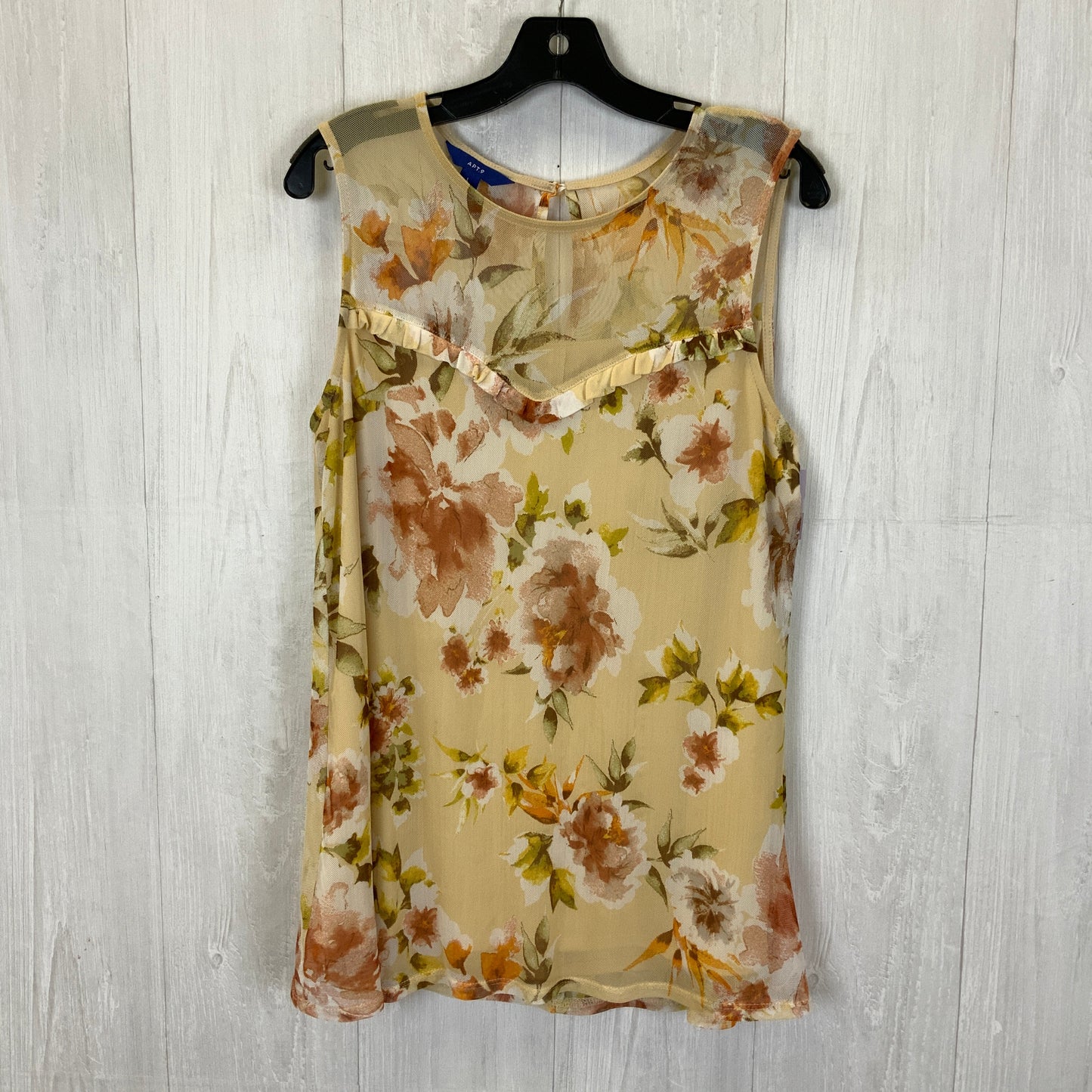 Yellow Top Sleeveless Apt 9, Size L