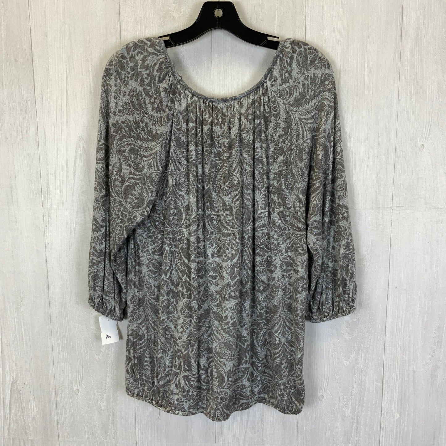 Top 3/4 Sleeve By Michael By Michael Kors In Grey, Size: L