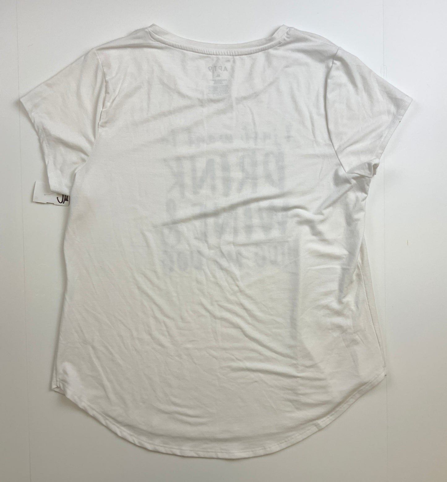 Top Short Sleeve Basic By Apt 9 In White, Size: Xl