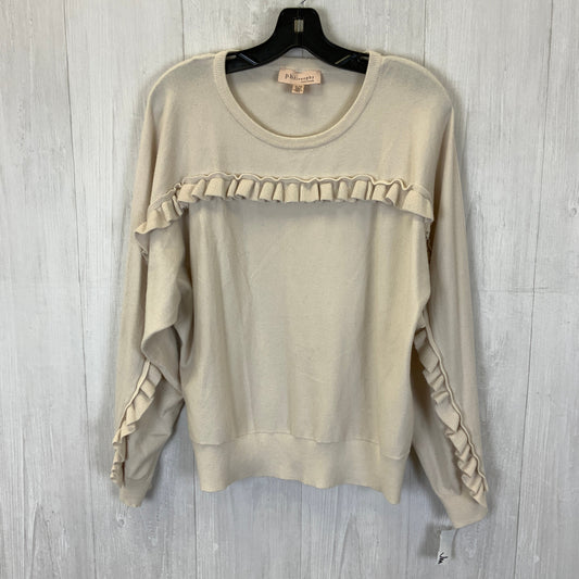 Top Long Sleeve By Philosophy In Cream, Size: Xl