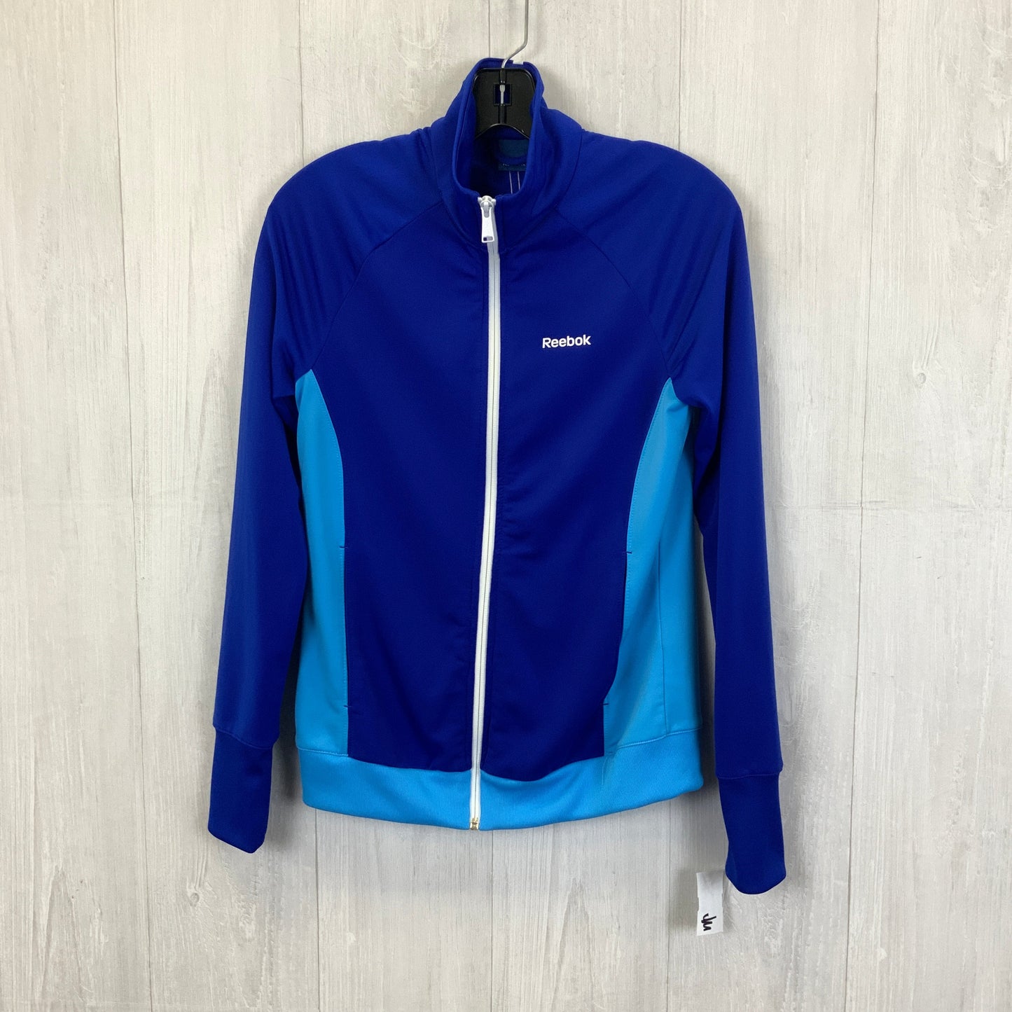 Athletic Jacket By Reebok In Blue, Size: S