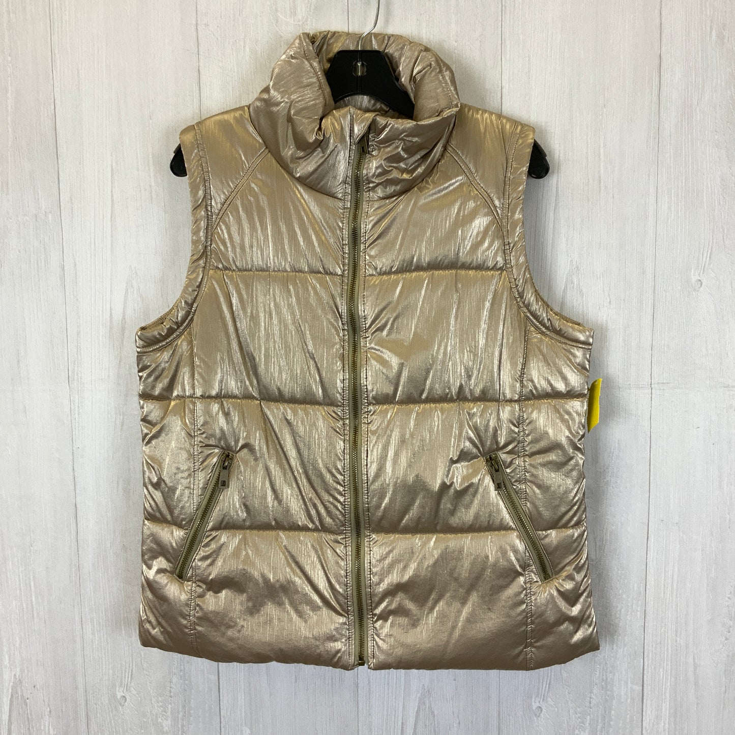 Vest Puffer & Quilted By Tribal In Gold, Size: L