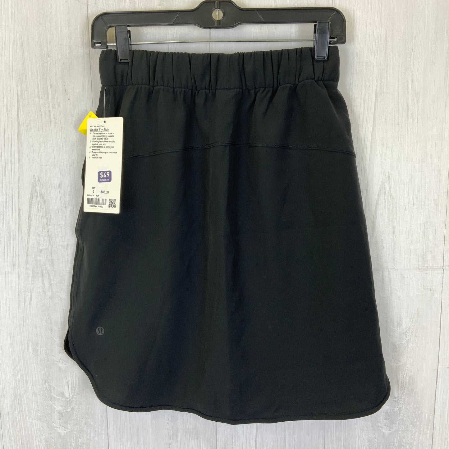 Athletic Skirt By Lululemon In Black, Size: 6