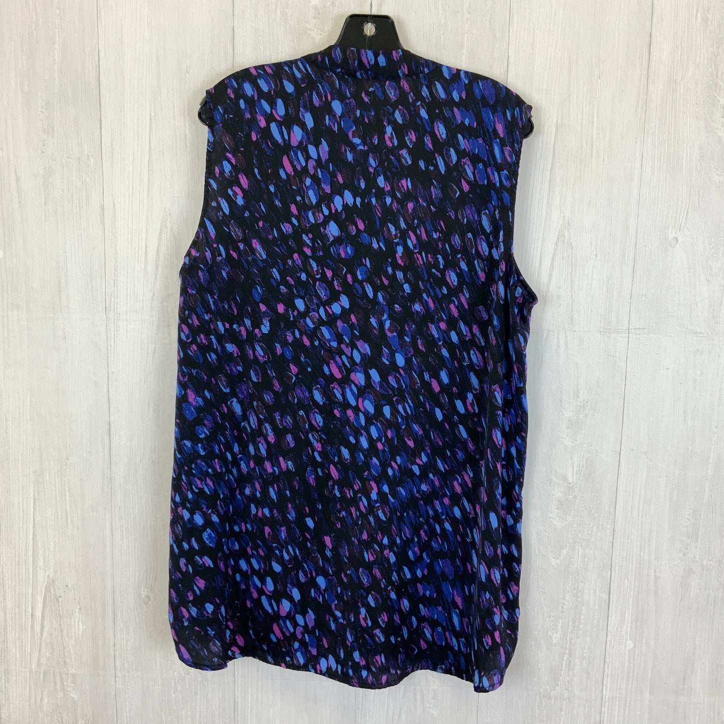 Black & Blue Top Sleeveless Sejour, Size 1x