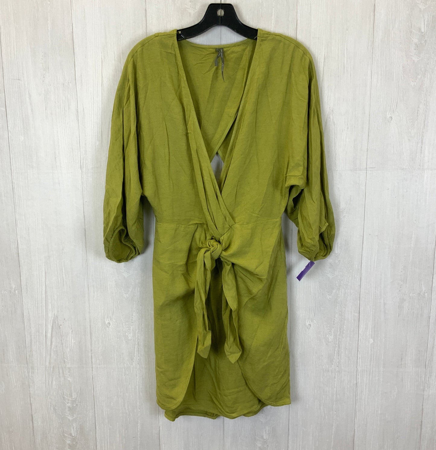 Chartreuse Dress Casual Short Anthropologie, Size M