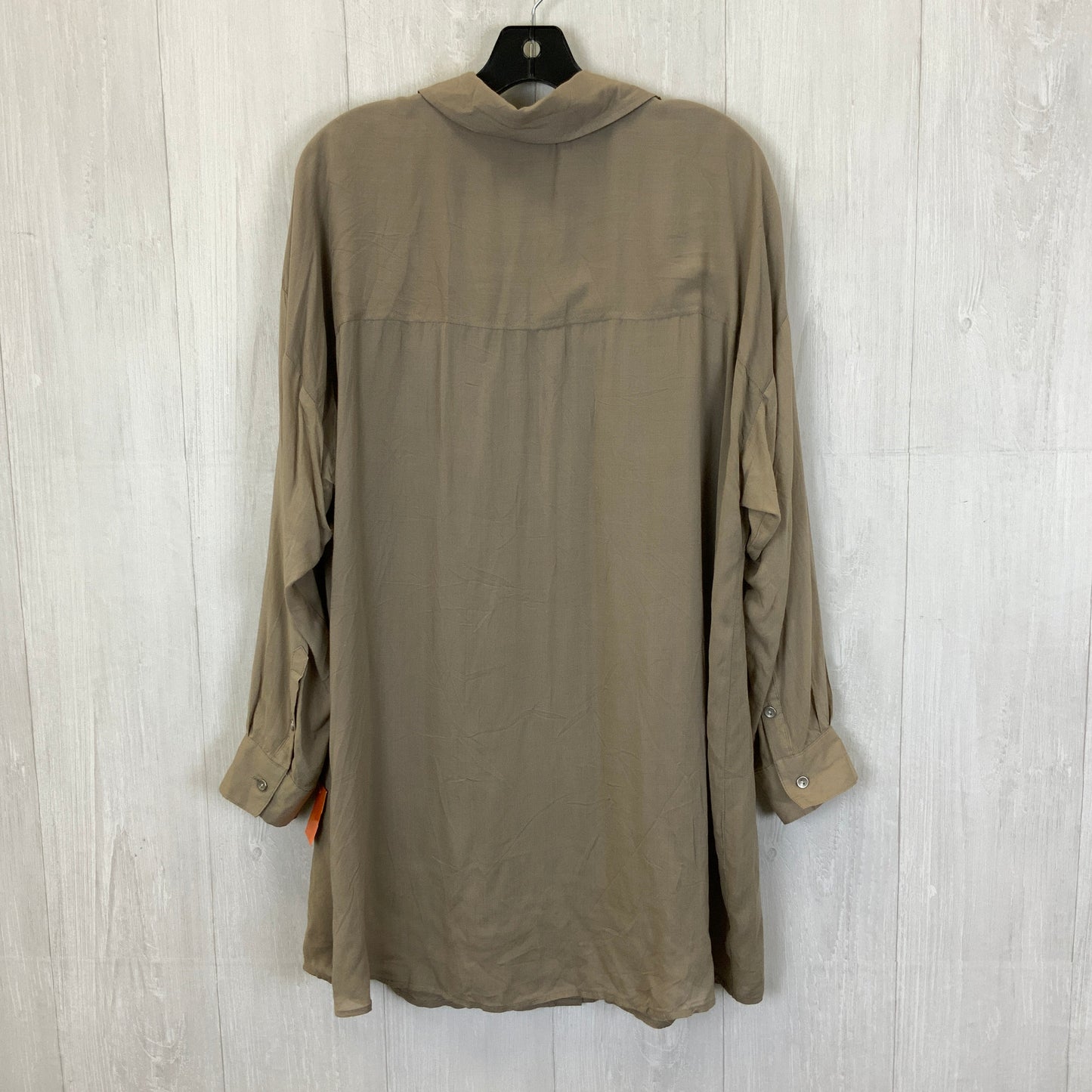 Taupe Top Long Sleeve Apostrophe, Size 2x