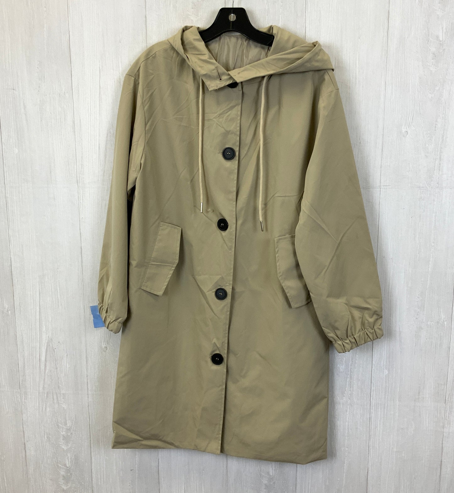 Coat Raincoat By Clothes Mentor In Beige, Size: M